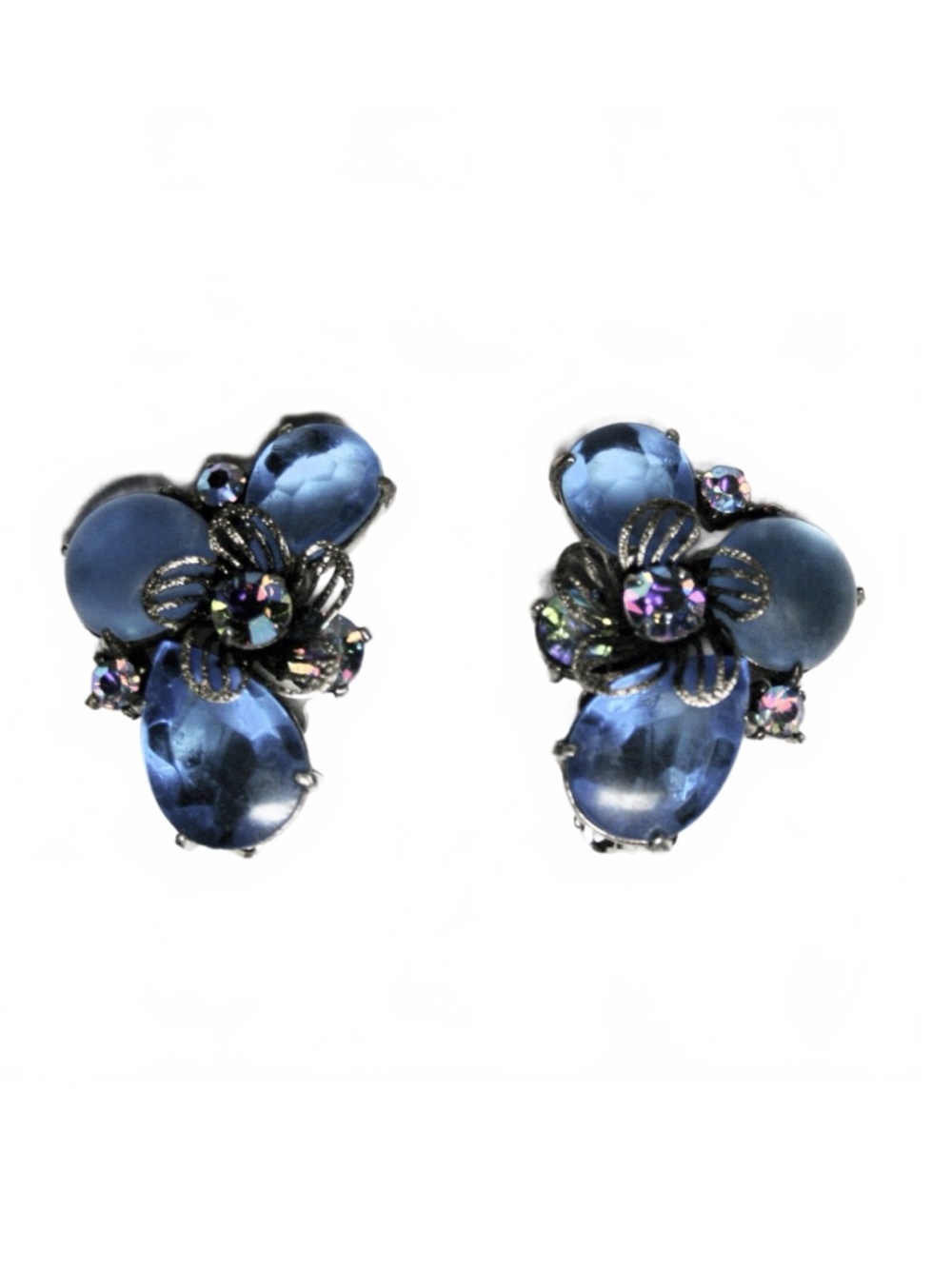 Lovely Vintage Selro Earrings in Blue